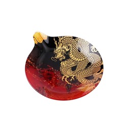 Блюдо сервировочное Доляна «Ёлочная игрушка. Огненный дракон», 18.2×15.5 см, стекло