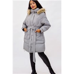 Куртка на поясе с натуральным мехом арт. 23226 НАТАЛИ, 1064297