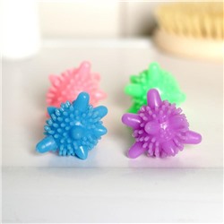 Шарики для стирки белья Доляна, d=6 см, 4 шт., МИКС