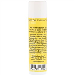 Deep Steep, Moisture Stick Body Balm, Grapefruit Bergamot, .5 oz (15 g)