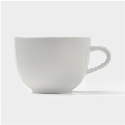 Чайная пара Magistro «Бланш», 2 предмета: чашка 280 мл, блюдце d=15 см, фарфор, белая