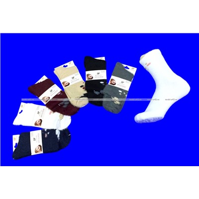 Ecosocks носки женские ангора НОРКА ШЕРСТЬ "с ушками" арт. 6630