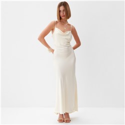 Платье женское миди MINAKU: Casual Collection цвет бежевый, размер 46