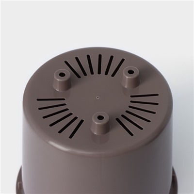 Кашпо для цветов со вставкой «Стив», 650 мл, d=11.5 см, h=10.5 см, цвет французский серый