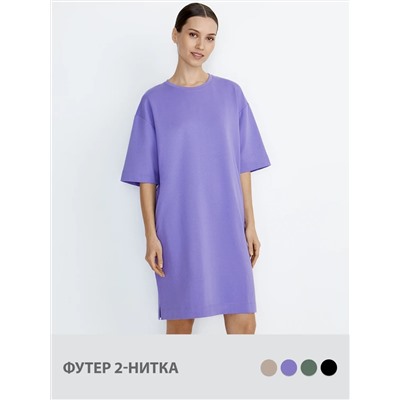 Omsa Платье OmD 3741С Платье-туника женское OVERSIZE кор/рук, CO+EL
