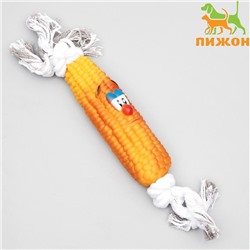 Игрушка на канате «Кукуруза» для собак, 30 см (кукуруза 14 см)