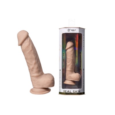 Телесный фаллоимитатор на присоске Real Skin Model 1 - 21 см.