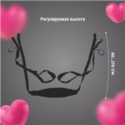Черные секс-качели с фиксацией на двери