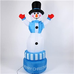Надувная фигура новогодняя «Зимнее волшебство. Снеговик вертится вокруг себя», двигается, 210 см