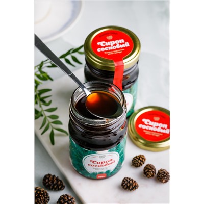 Сироп из сосновой шишки "Сосновый" / банка / 250 гр / Солнечная Сибирь