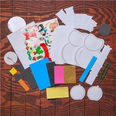 УЦЕНКА Набор для творчества - создай новогоднее украшение "Снеговик"