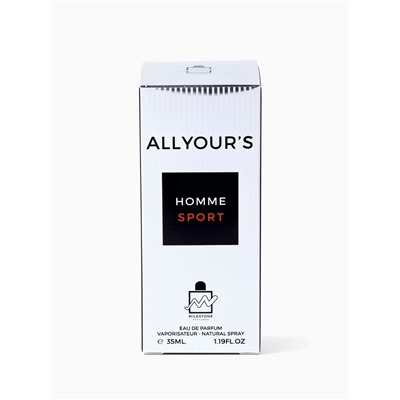 Парфюмерная вода мужская ALL YOUR'S HOMME SPORT, 35 мл (мотив Allure Homme Sport Chanel)