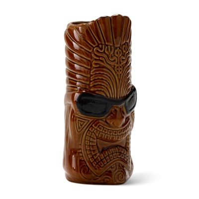 Стакан для коктейлей «Тики», 550 мл, в очках, керамика, коричневый