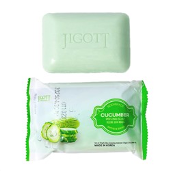 Jigott Мыло-скраб для лица и тела с экстрактом огурца / Cucumber Scrub Soap, 150 г 25819