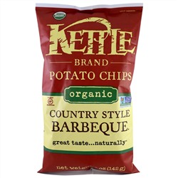 Kettle Foods, Органические картофельные чипсы, барбекю в стиле кантри, 5 унций (142 г)