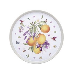Поднос сервировочный AGNESS ПРОВАНС ЛИМОНЫ 33*2,1см