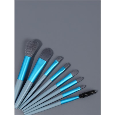 Набор кистей для макияжа COLOR POWER, 8 шт., голубой