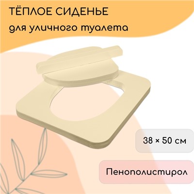 УЦЕНКА Сиденье для уличного туалета, 38×50 см, Эконом, с крышкой, пенополистирол( разноцвет) 10383