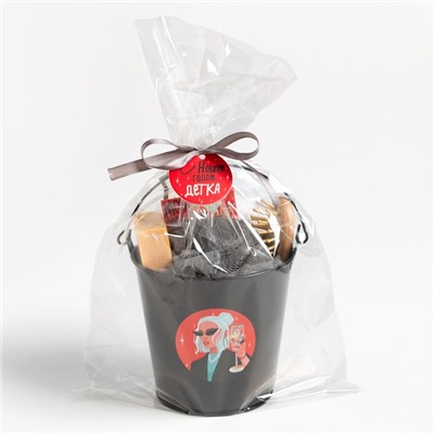 Новогодний подарочный набор «Этель, С НГ, детка», 5 предметов, полотенце 30×60 см, мочалка, расчёска