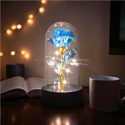 Светильник "Волшебный цветок" в коробке (синий)