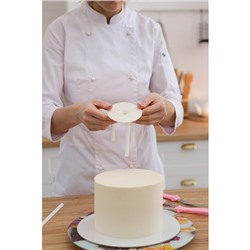 Палочки-дюбели для кондитерских изделий KONFINETTA, набор 8 шт., d=0.9 см, 30 см, пластик, белые