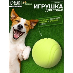 Мячик цельнолитой прыгучий, TPR, 6 см, жёлтый