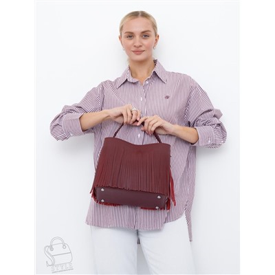Сумка женская кожаная 2385-1Y d.wine red Polina&Eiterou