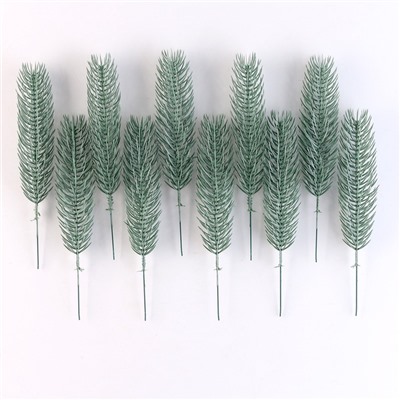 Ветка еловая голубая, 21×4 см, набор 10 шт.
