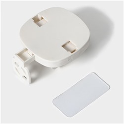 Держатель для электрических зубных щёток, регулируемый размер, 8.5×7×4 см, белый