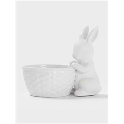Конфетница Доляна «Зайка», 500 мл, 18.5×13.3×16.5 см, доломит, белая