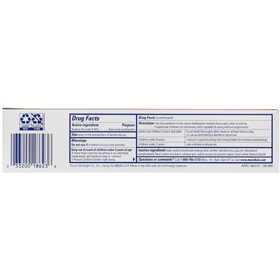 Arm & Hammer, AdvanceWhite, Breath Freshening Toothpaste, Winter Mint, 6.0 oz (170 g)