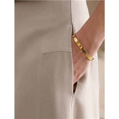 Юбка тюльпан с разрезом скроенная по косой из плотного лиоцелла