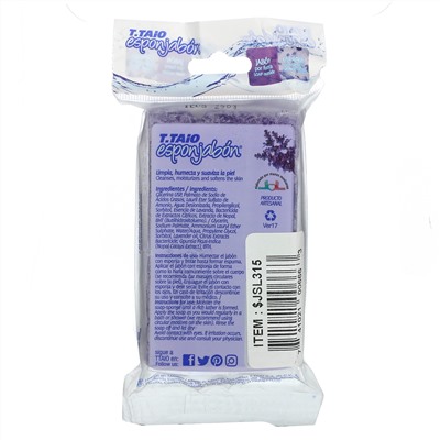 T. Taio, Lavender Soap-Sponge, 4.2 oz (120 g)