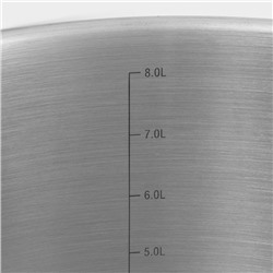 Кастрюля Катунь «Общепит», 9 л, d=24 см, h=20 см, капсульное дно, индукция, нержавеющая сталь