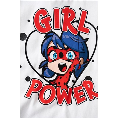 Комплект трикотажный для девочек: фуфайка (футболка), юбка-шорты PLAYTODAY, 1241304