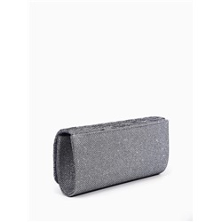 Сумка-клатч вечерняя на магните, на серебристой цепочке, светло-серая