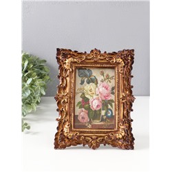 Фоторамка полистоун 9х13 см "Княгиня" золото 1,8х18х23 см