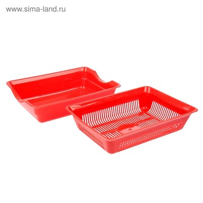 Туалет глубокий с сеткой 36×25×9 см, красный