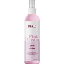 OLLIN PINK DREAM Тонирующий розовый спрей для волос 150 мл