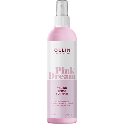 OLLIN PINK DREAM Тонирующий розовый спрей для волос 150 мл
