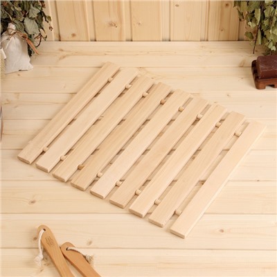 Коврик - сидушка для бани и сауны «Эконом», 41×35 см, деревянный, «Добропаровъ»