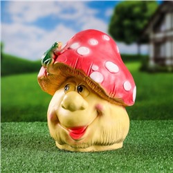 Садовая фигура из гипса «Лягушка на мухоморе», 26×21×16 см