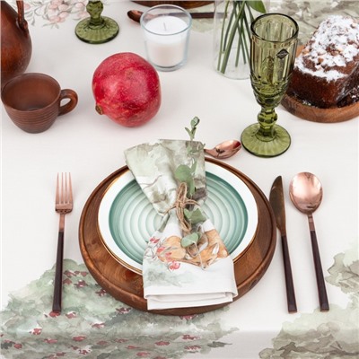 Скатерть «Этель» Forest landscape: 148×112 ±2 см с ГМВО, 100% хлопок, саржа 190 г/м²