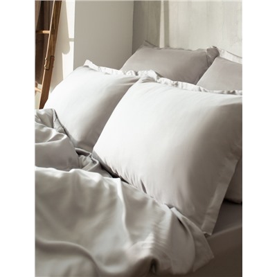 Простыня евро SL Home Tencel, 235×260 см, светло-серая, тенсель