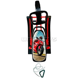 Игрушка Снегокат детский 208 "Auto Car" с высокой рамой и со спинкой (Красный мотоцикл)