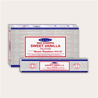 SATYA Ароматические палочки Sweet Vanila 15г.*12уп