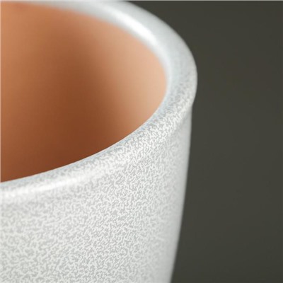 Горшок для цветов «Антик», 1 л, d=15 см, h=13 см, керамический, с поддоном, серый