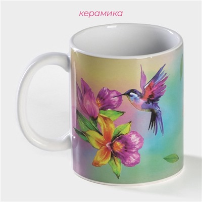 Кружка - хамелеон Доляна «Колибри», 350 мл, керамика, небольшие дефекты