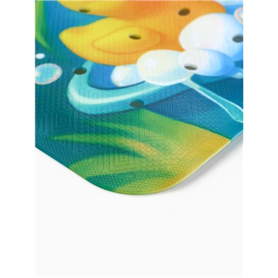 Коврик для ванной противоскользящий, на присосках «Капибара», детский, 40×70 см