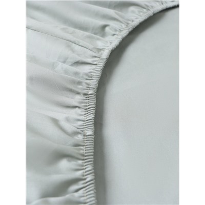 Простыня на резинке 2-спальная «Этель», 160×200+25 см, зелёная, перкаль